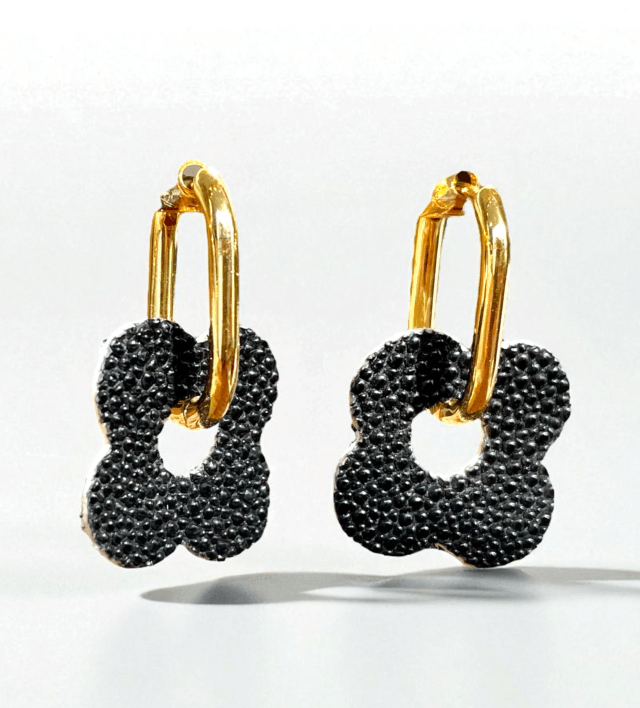 Créoles à fleur Noire
